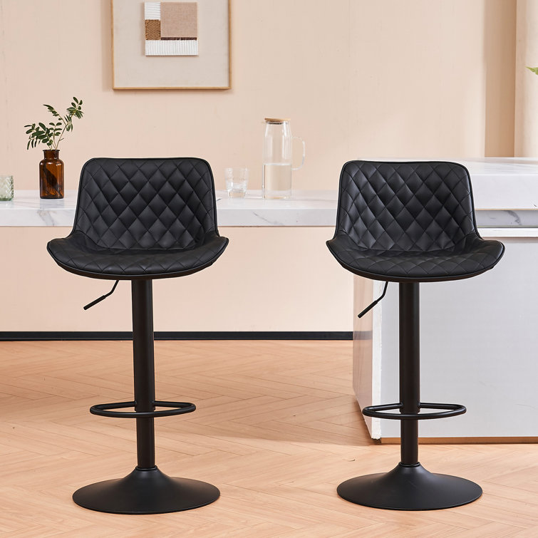 Round leather counter stools hot sale